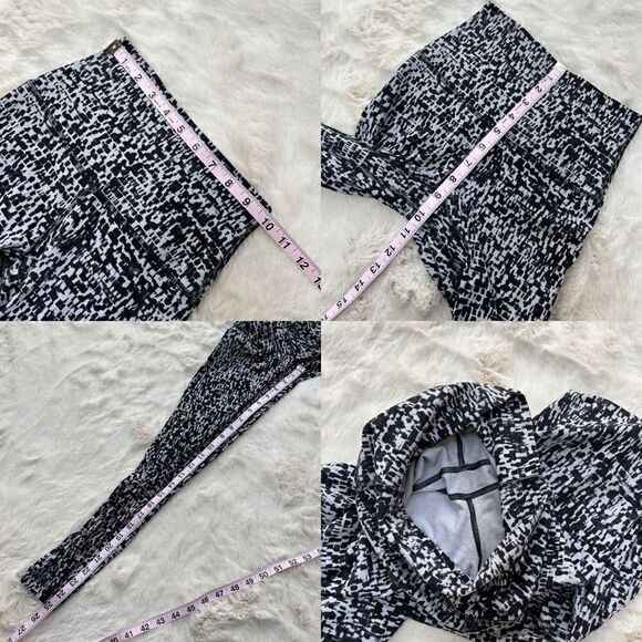 Lululemon Align Pant II 25" High Rise Leggings Urban Block Ice Grey Black size 2 - Picture 12 of 14